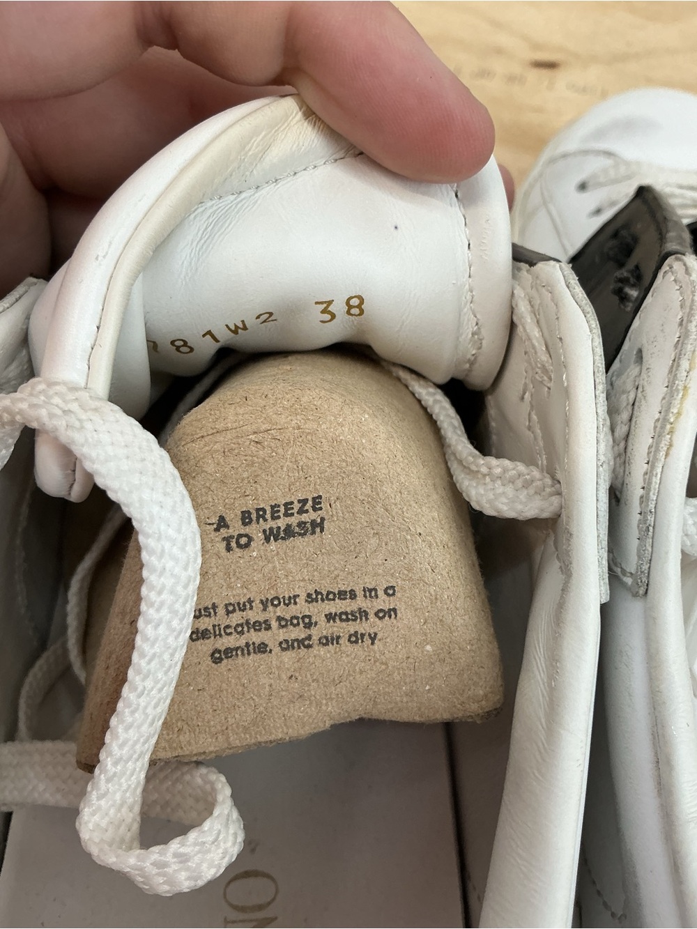 Valentino White Sneakers with Black Center Panel and Stud Details Size 38 - Picture 6 of 6